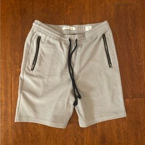 H&M Light Gray Athletic Shorts with Black Accents